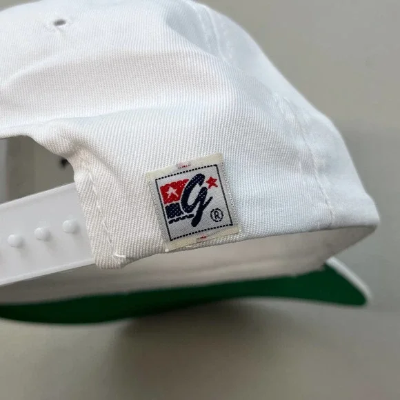 Vintage The Game AT&T Snapback Hat Adult White Split Bar Logo Glued Tag 90s